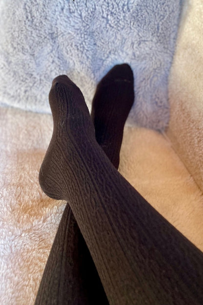 Overknee Socken Baumwolle - Braun | Überknie Strümpfe Kollektion