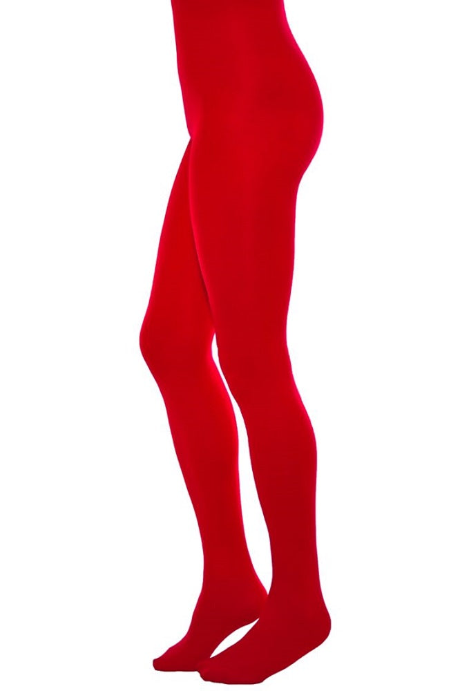 Colorful Opaque Red Tights  - Aurellie 60 DEN