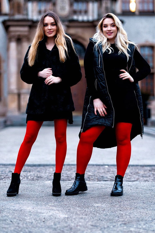 Red Tights Fashion Trend 2024 Plus Size