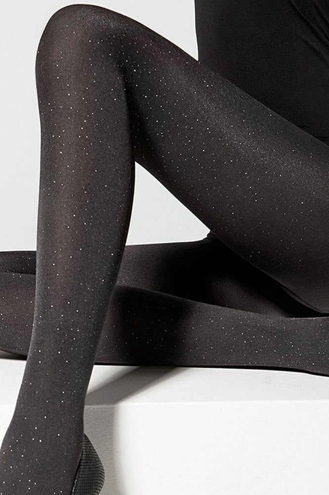 Opaque 100 Denier tights with subtle particles