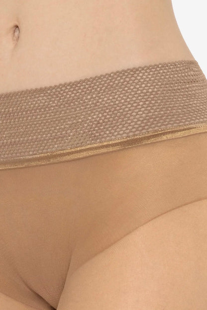 Nahtlose Strumpfhose mit breitem Gummibund Gatta Discrete 15 DEN - Golden