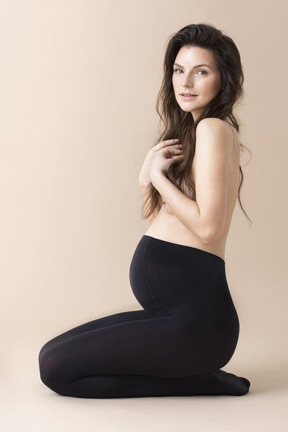 Collant opaque pour femme enceinte 50 DEN noir