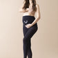 Collant de grossesse pour femme enceinte motif panda 50 DEN noir